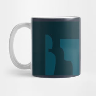 a silhouette and someone's shadow Mug